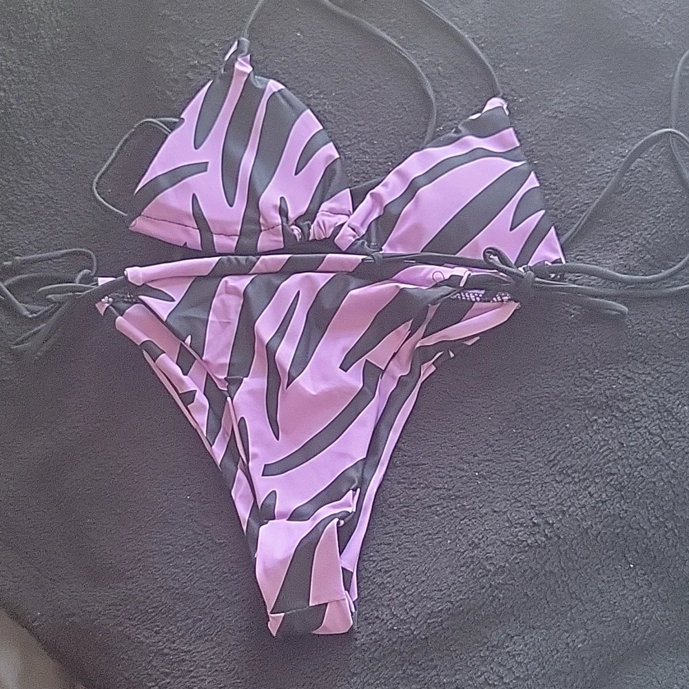 3 piece purple animal print set - Picture 2 of 5